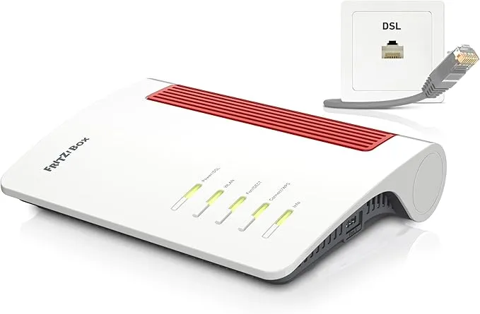 FRITZ!Box 7690 DSL Router mit Wi-Fi 7 für schnelles Heimnetzwerk und moderne Smart Home Funktionen.
